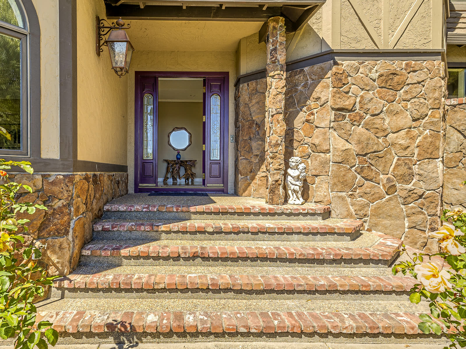 The front door, standing open