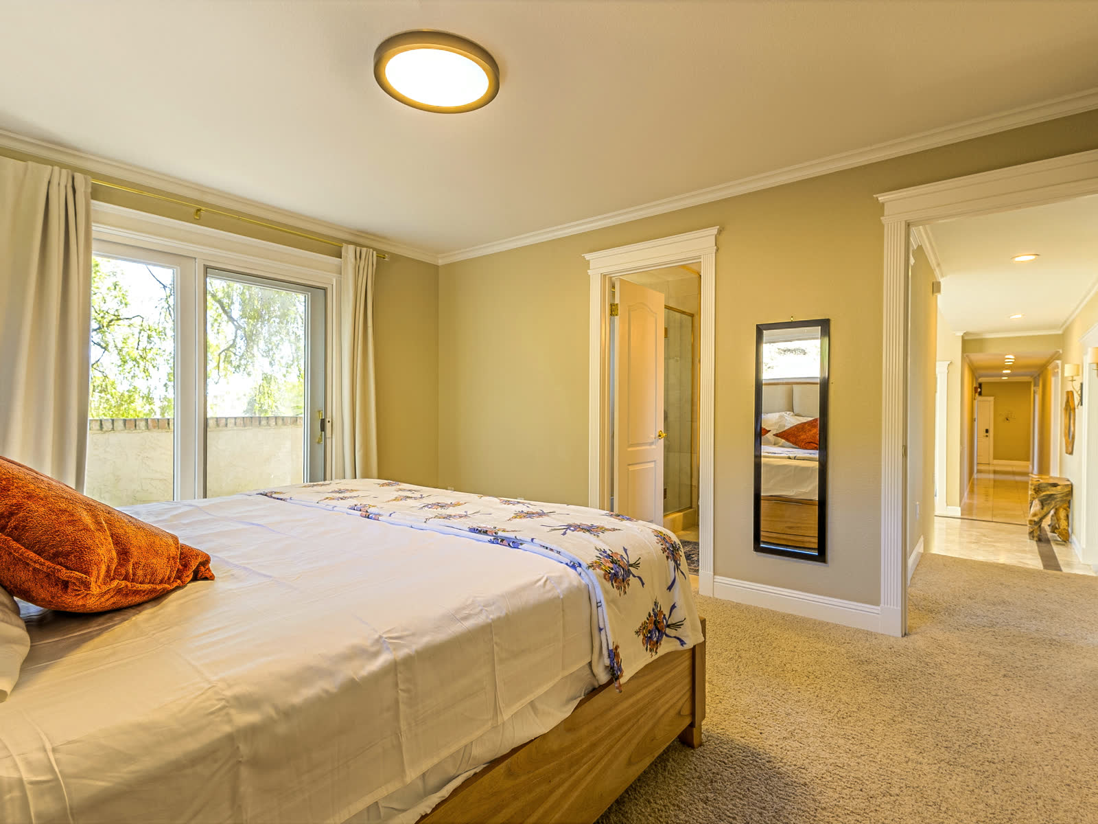 Bedroom three, looking out to the hall