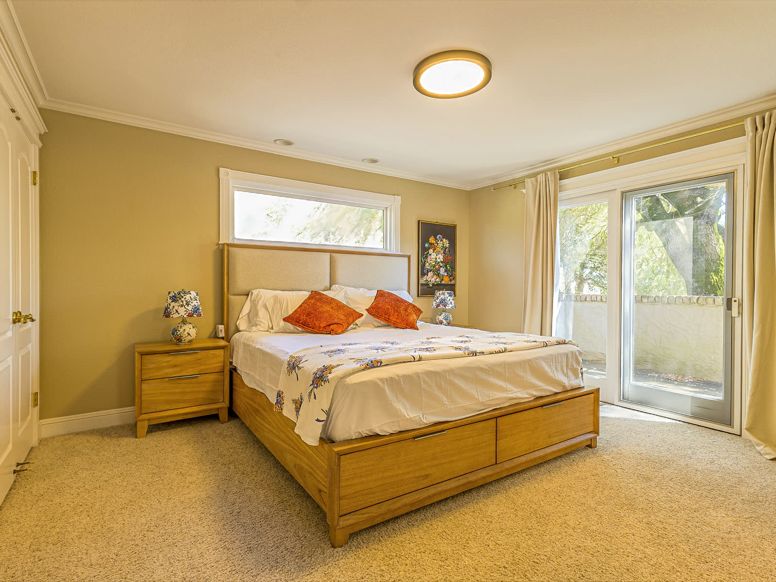 Bedroom three, with its own door out to the deck