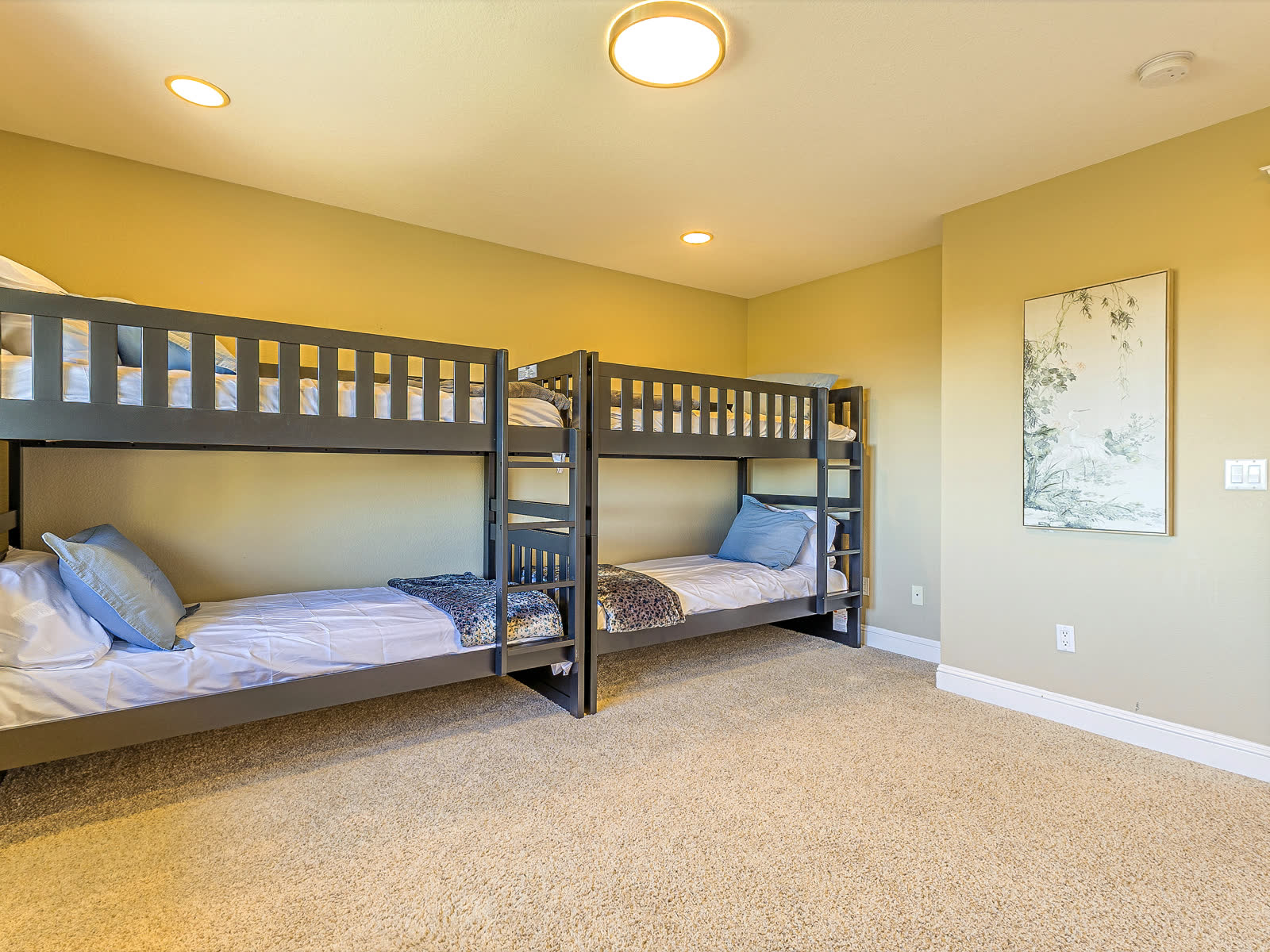 The two sets of bunks in bedroom six