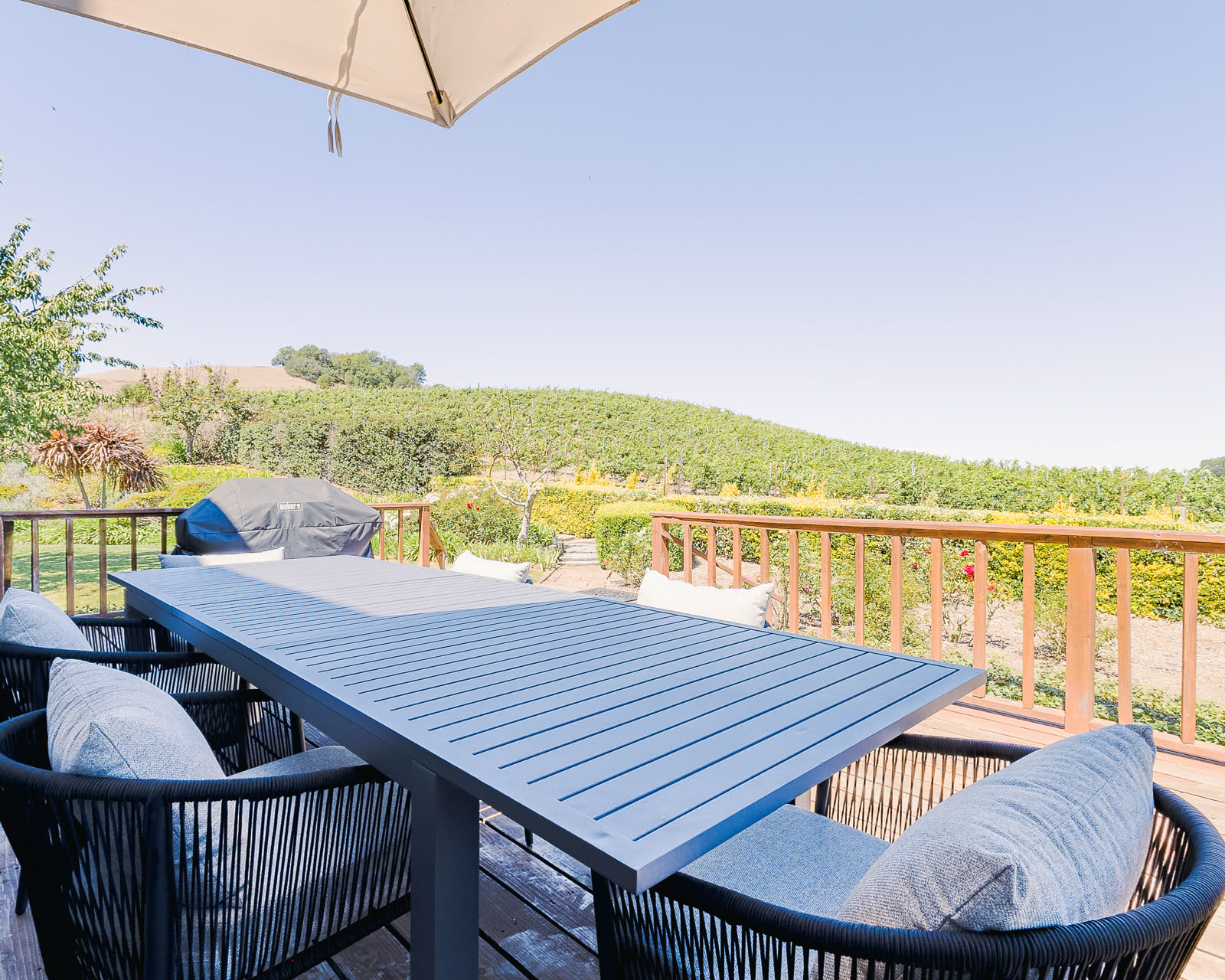 The deck over the vineyard