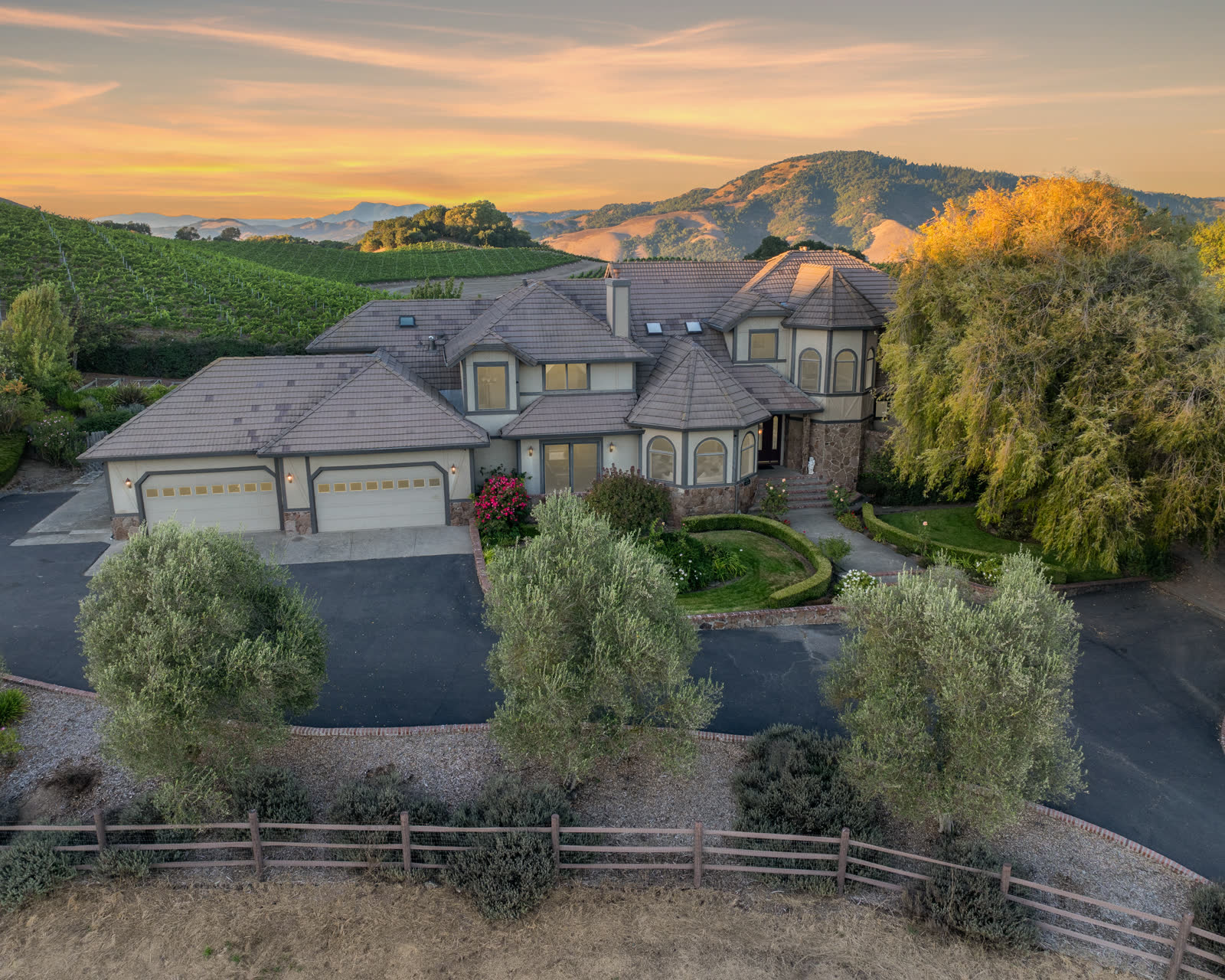 The house at golden hour