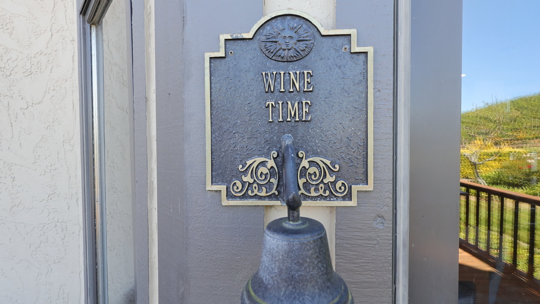 The wine bell on the deck